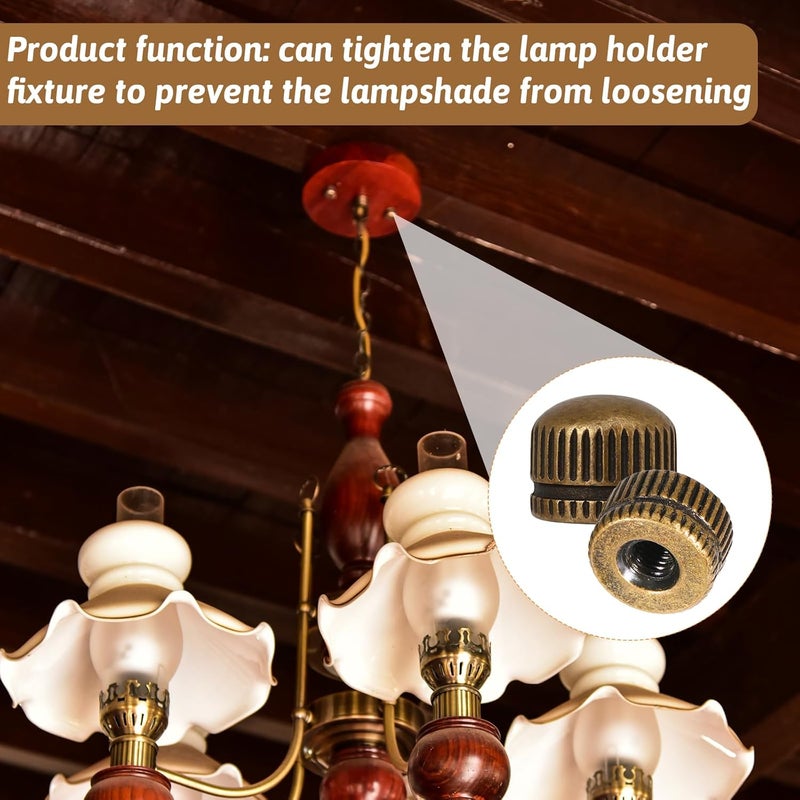 Zelphvt M4 Screw Caps for Light Fixture 8 Pcs Threaded Cap Nuts Ceiling Light Screw Cap Cover Lamp Shade Holder Replacement Nut for Outdoor Lights Pendant Wall Sconce Chandelier Ceiling Lights（0.43 * 0.31in） - Image 4